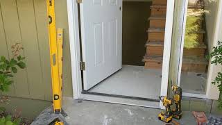 Jeld Wen Front Door Installation  Really crappy products and craftsmanship PART 1 [upl. by Aramahs]