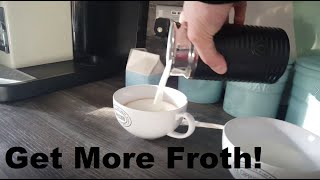 How to Get More Froth from Your Nespresso Coffee Aeroccino  Nespresso tips and help [upl. by Torray]