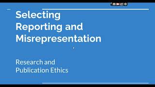 Selective Reporting and Misrepresentation of data Research and Publication ethics Phd coursework [upl. by Nnovahs324]