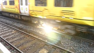 Merseyrail 507 009 making arcs at Birkdale station [upl. by Desdamona]