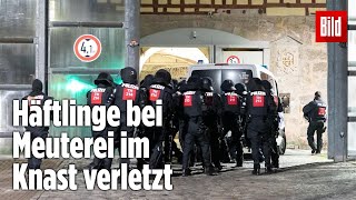 Gefängnismeuterei Polizei stürmt Knast in Thüringen  JVA Untermaßfeld [upl. by Kcirddes467]